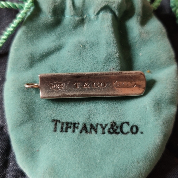Tiffany & Co. 2001 Vintage 1837 Sterling Silver 925 Bar Pendant - Picture 1 of 3